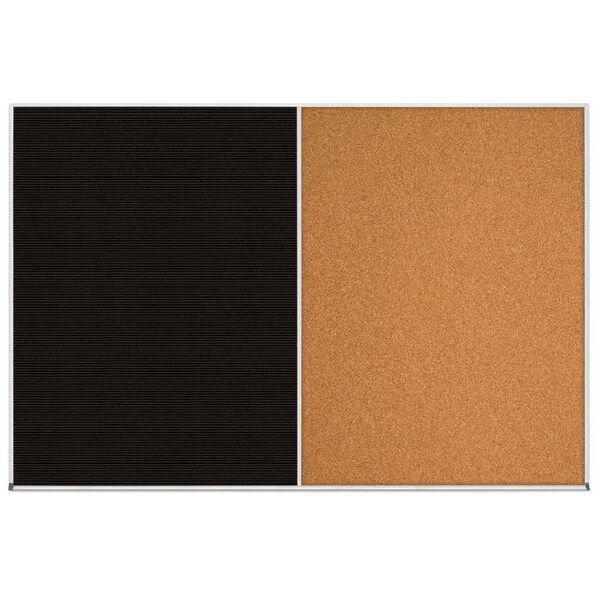 Enclosed Corkboard, 1 Door, 48"x36", 4" Fra